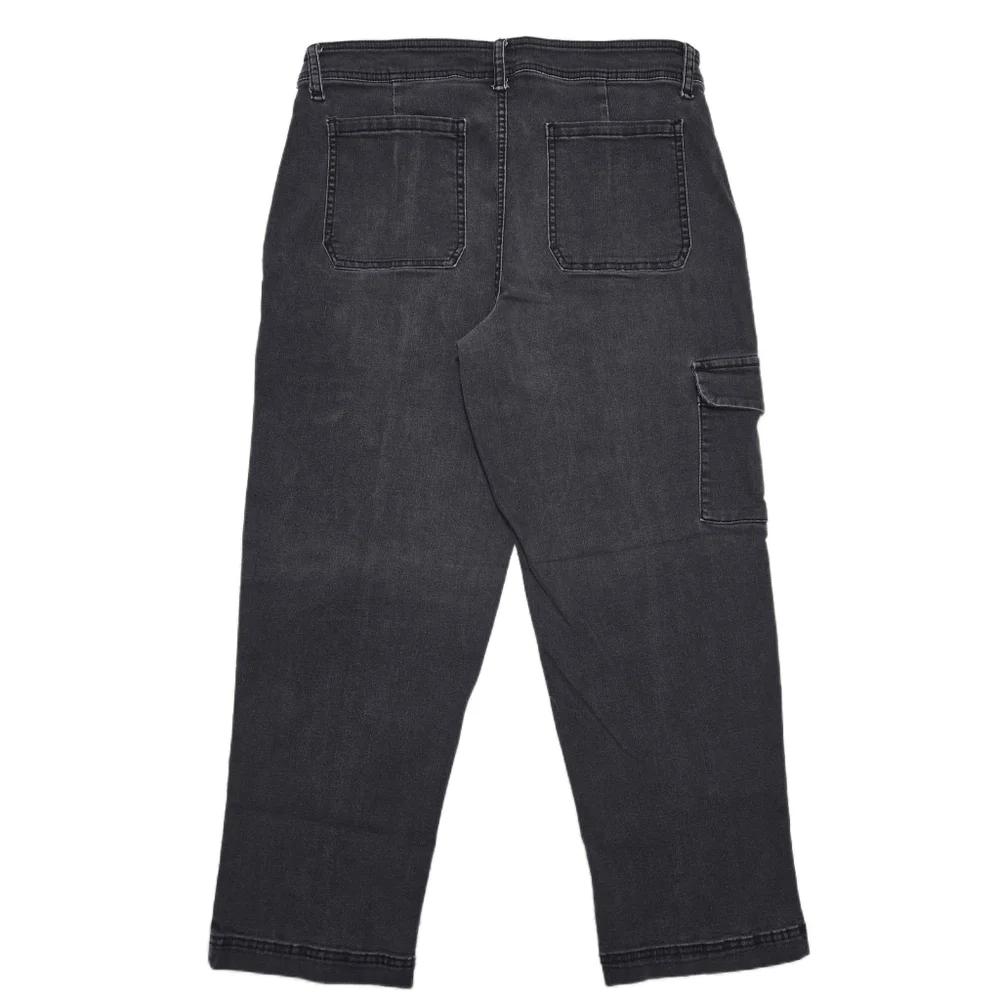 Time and Tru Women's Cargo Utility Jeans Washed Black Size 14 High Rise - Picture 6 of 12